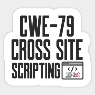 Secure Coding CWE-79 Cross Site Scripting Sticker